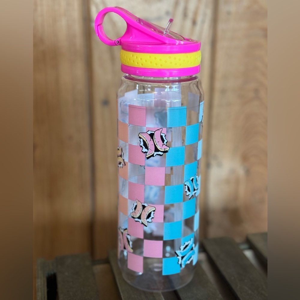 HURLEY Waikiki 25 oz Blue /Pink BPA Free All Purpose Water Bottle-New